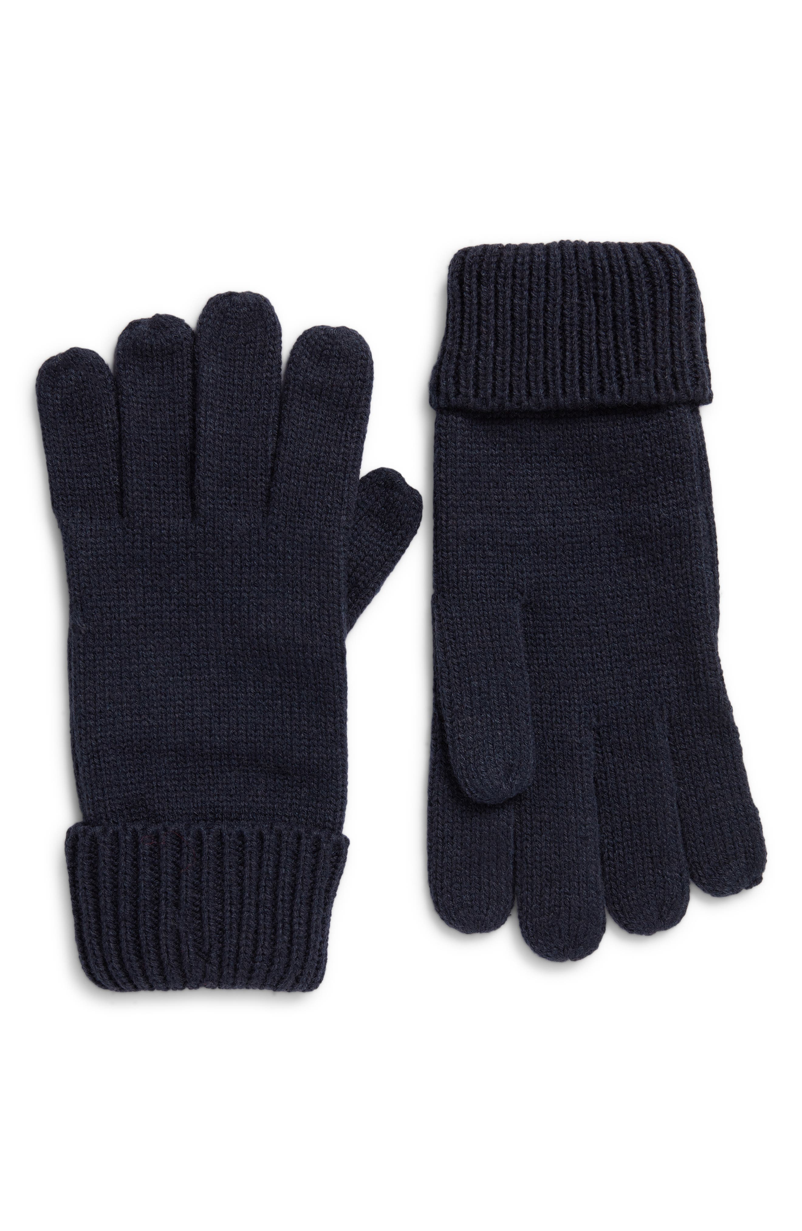 Open Edit Core Knit Gloves In Navy