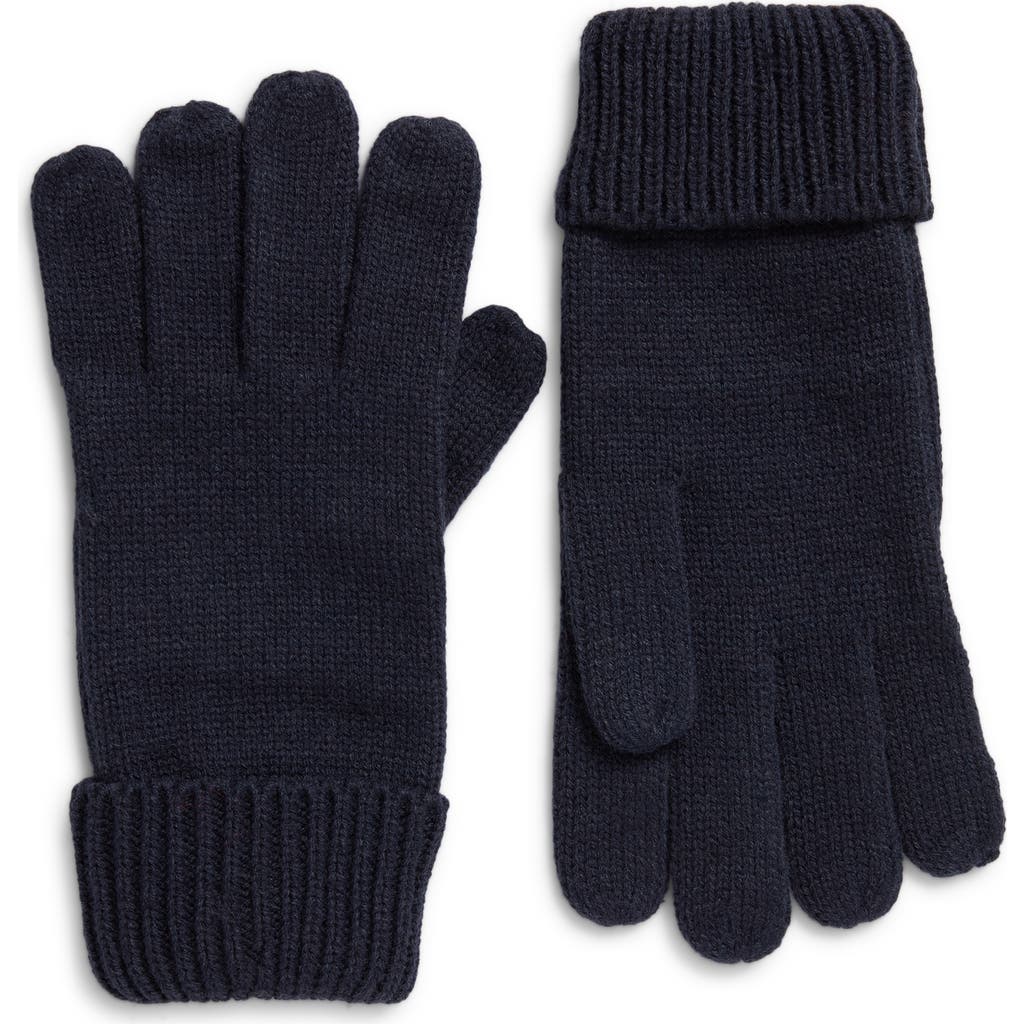 Open Edit Core Knit Gloves In Navy
