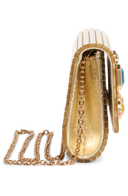 Kurt Geiger London Gems Party Envelope Clutch In Gold