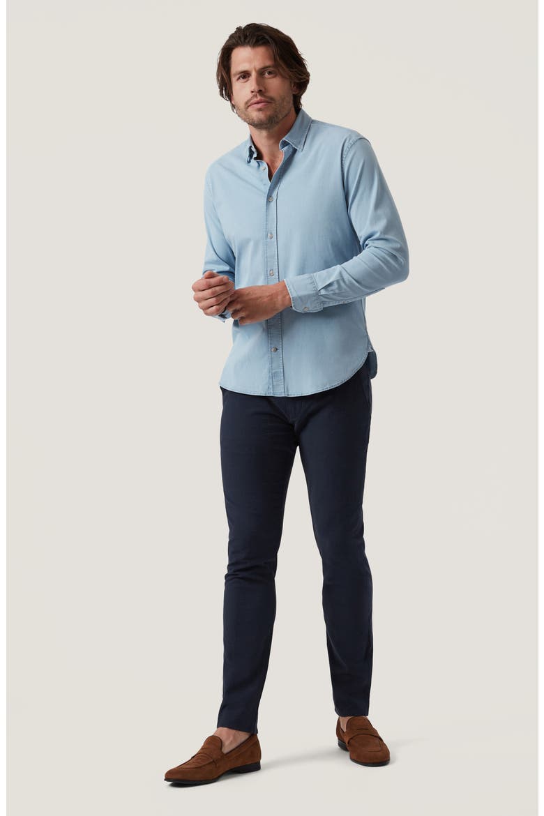 Verona Seersucker Slim Straight Leg Chinos, Alternate, color, NIGHT SEERSUCKER KONA