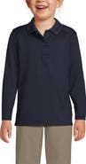 Lands' End School Uniform Girls Long Sleeve Feminine Fit Rapid Dry Polo Shirt