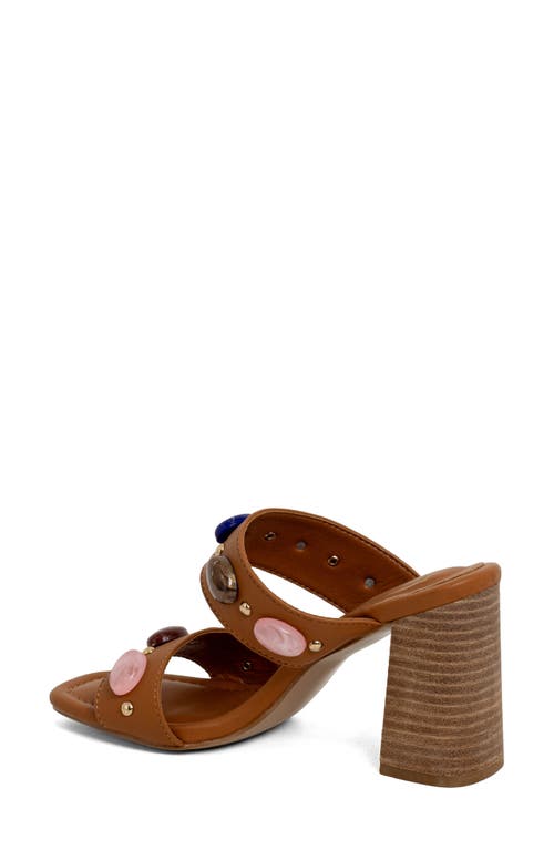 Shushop Elizabeth Block Heel Sandal In Brown