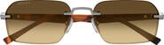 Gucci 55mm Gradient Rectangular Sunglasses