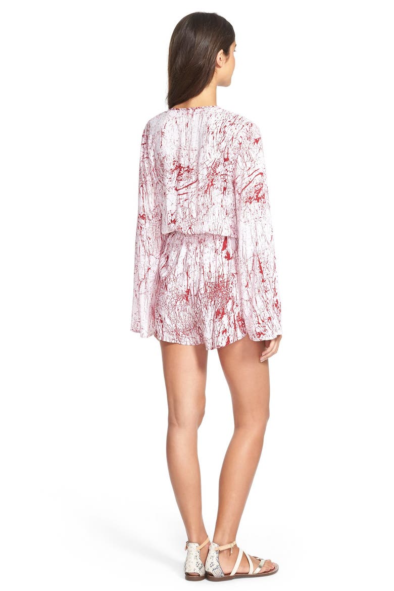 Surplice Romper, Alternate, color, CHERRY CRACKLE WASH