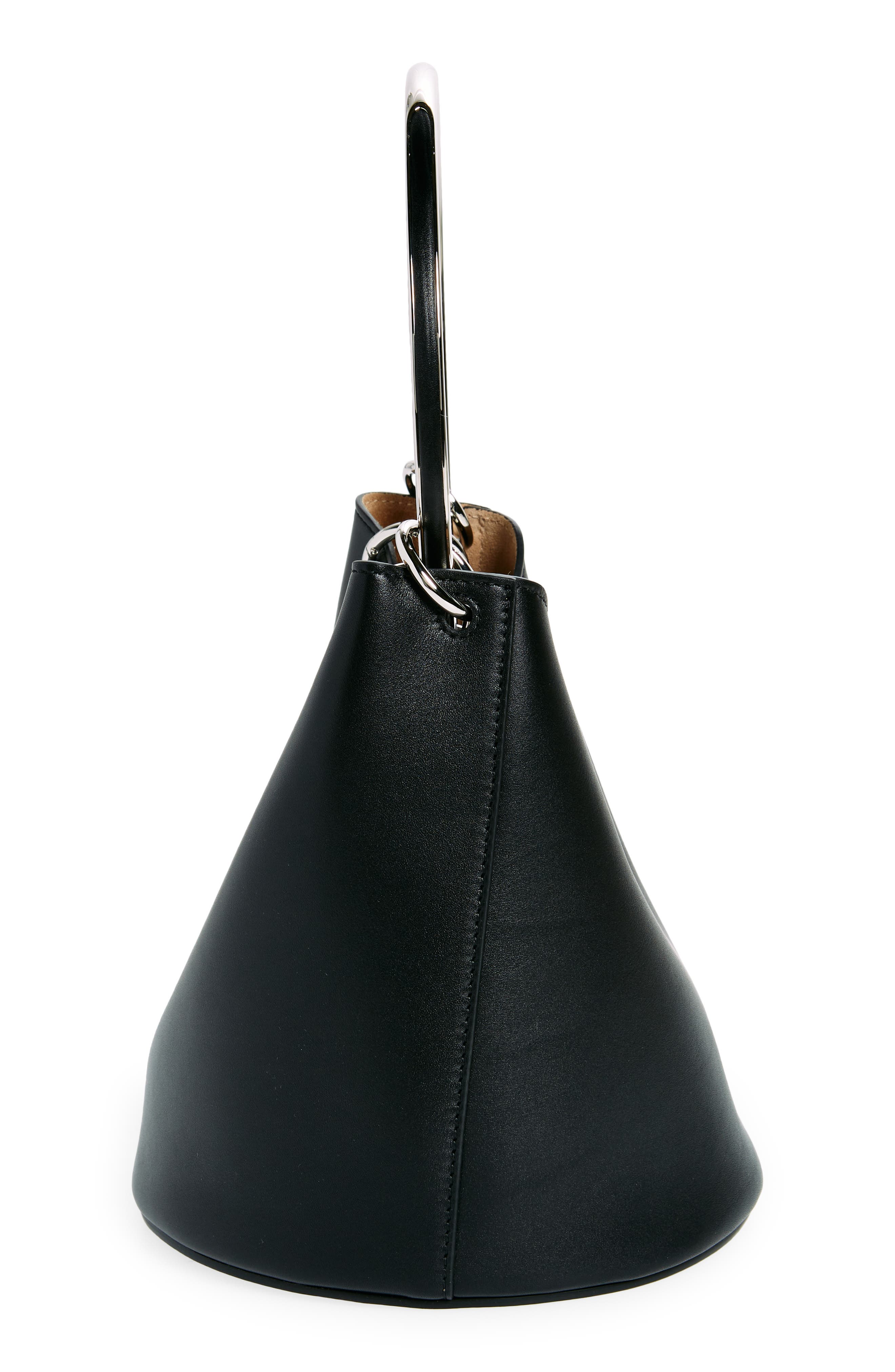 Alaïa Medium Ring Handle Bucket Bag, Alternate, color, 