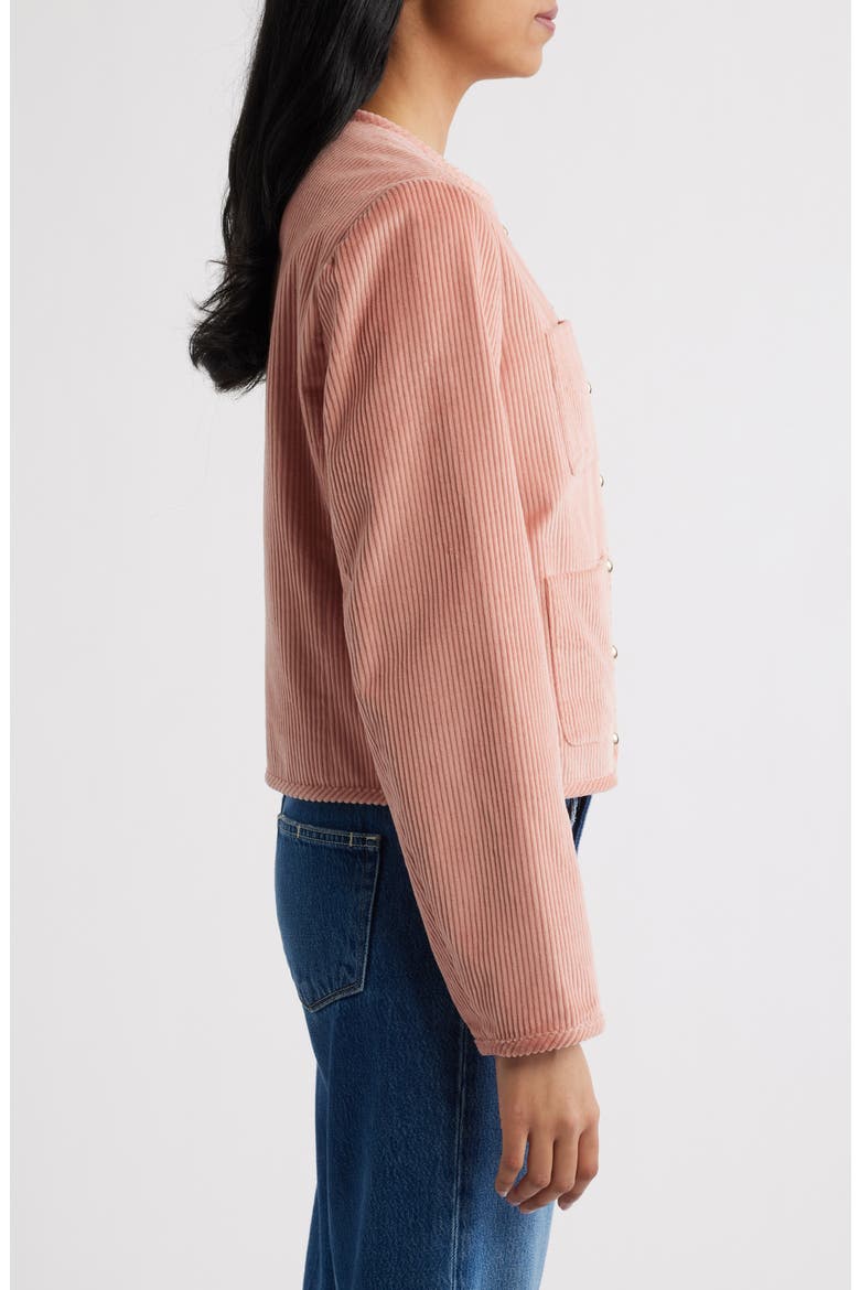 Cotton Corduroy Jacket, Alternate, color, PINK