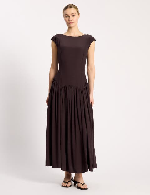 Dipped Drop Waist Maxi Dress
