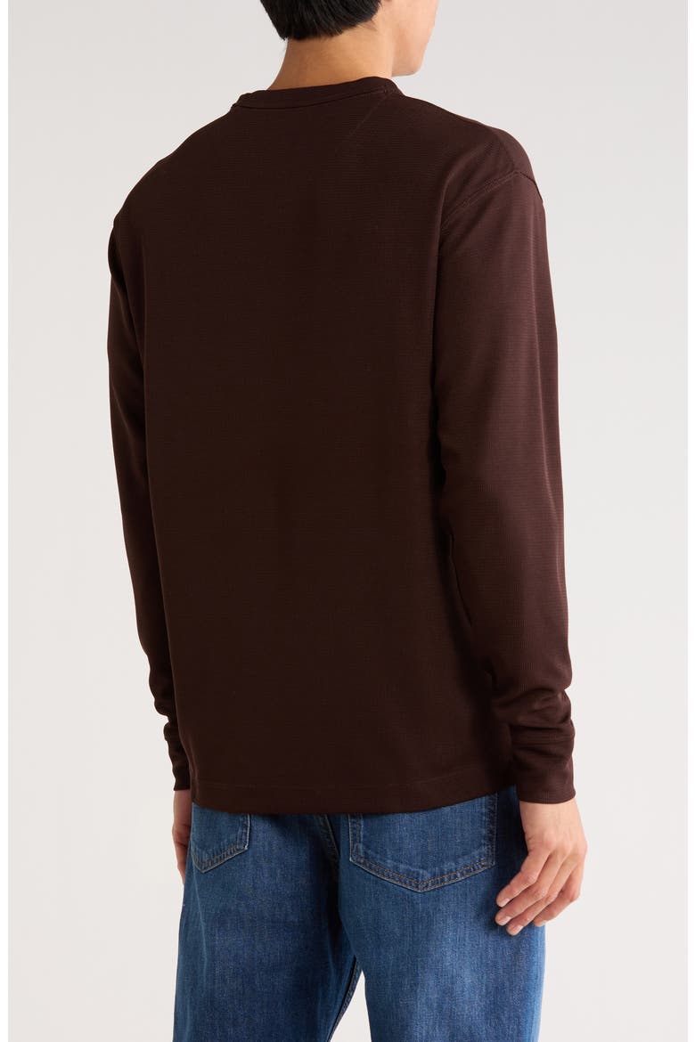 Textured Crewneck Sweater, Alternate, color, BROWN