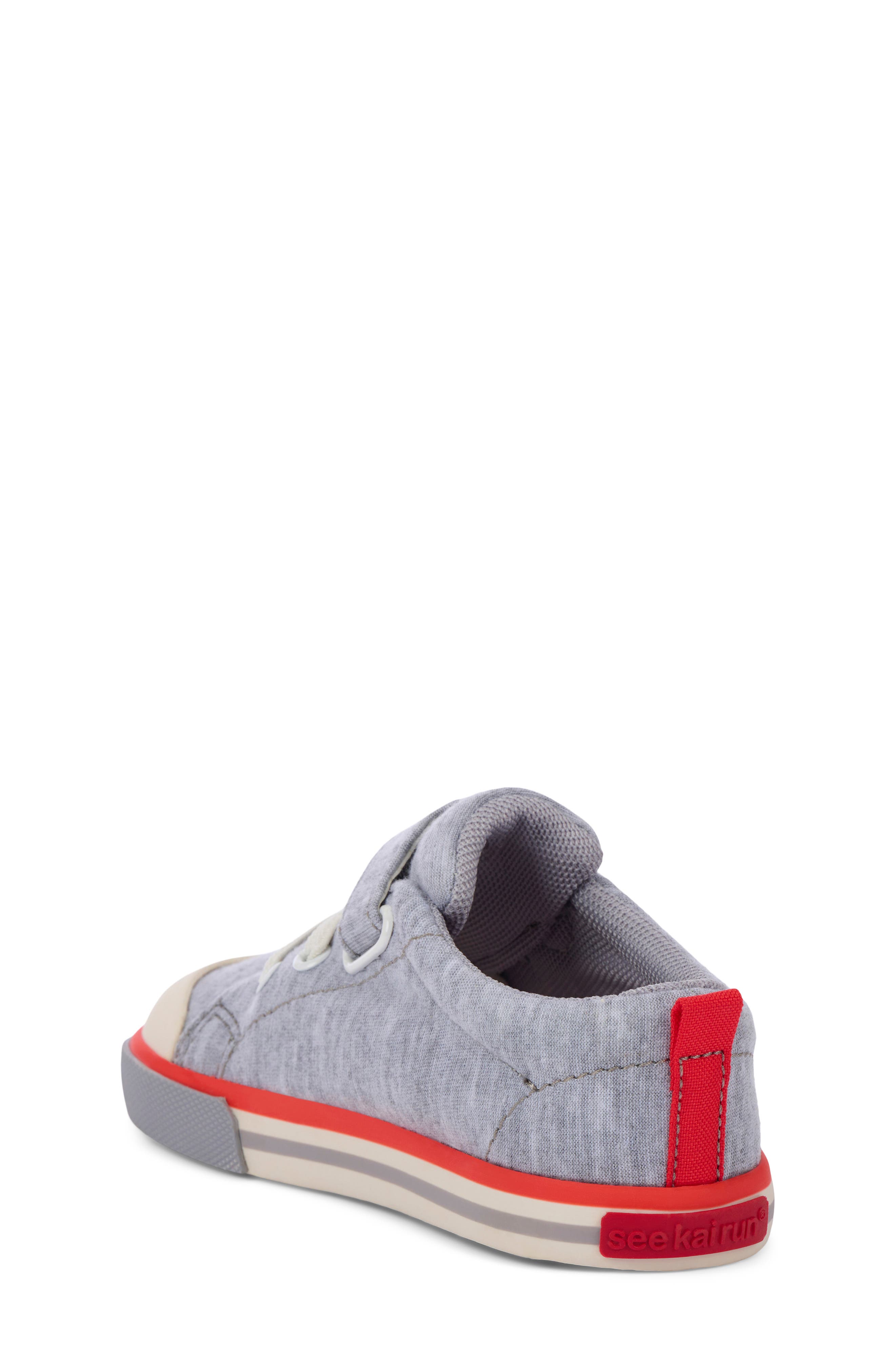 Kids' Stevie II Sneaker, Alternate, color, GRAY JERSEY/ RED