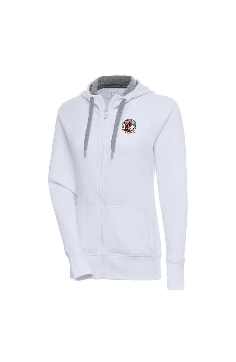 ANTIGUA Women's Antigua White Tampa Spartans Victory Full-Zip Hoodie, Main, color, White