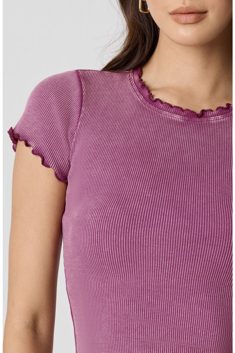 Washed Rib Crop Tee, Alternate, color, WASHED BING CHERRY