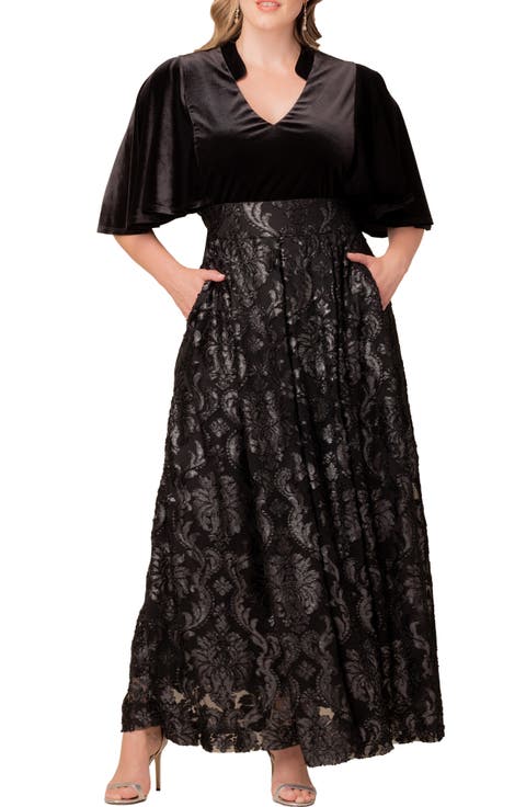 Radiant Opulence Mixed Media Ballgown (Plus)