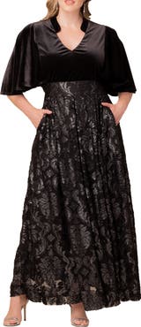 Kiyonna Radiant Opulence Mixed Media Ballgown