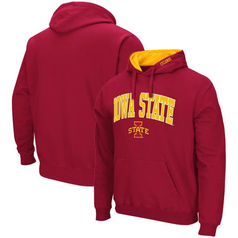 Men's Colosseum Cardinal Iowa State Cyclones Arch & Logo 3.0 Pullover Hoodie