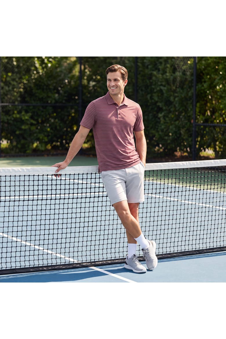 Clubhouse Performance Polo, Alternate, color, Maroon Stripe