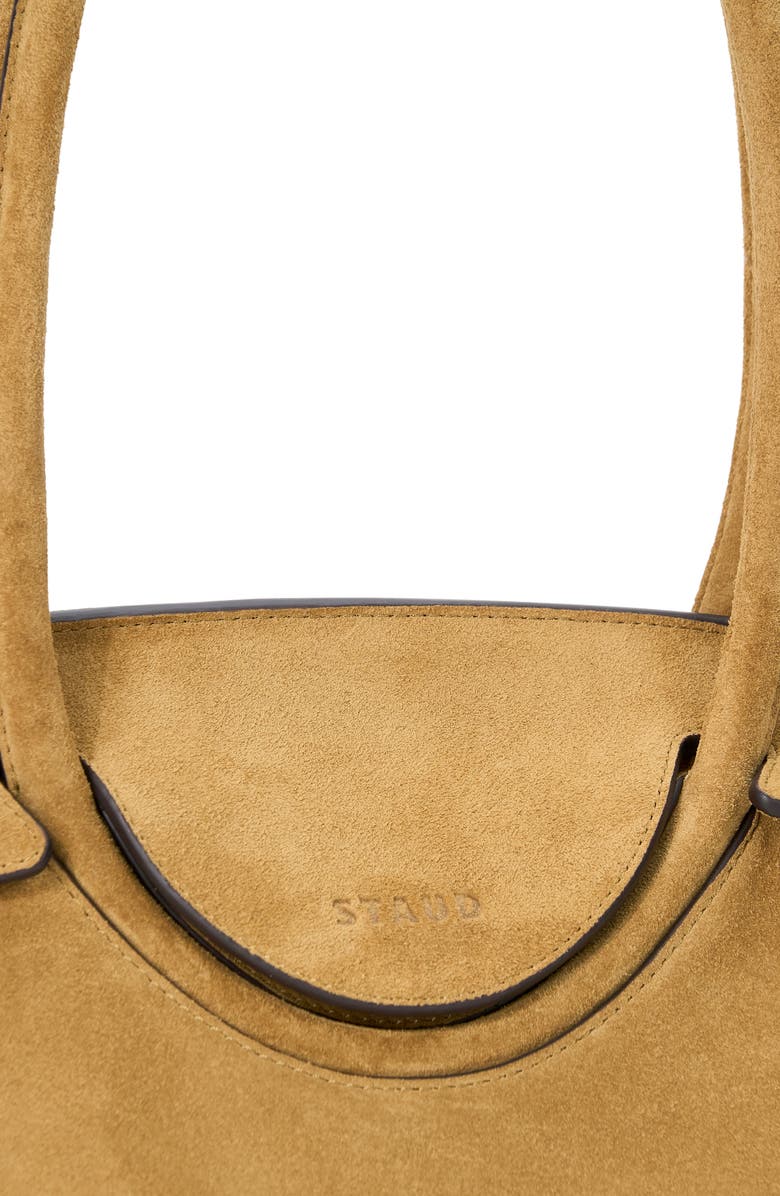 STAUD Maude Suede Shoulder Bag, Alternate, color, Hazel