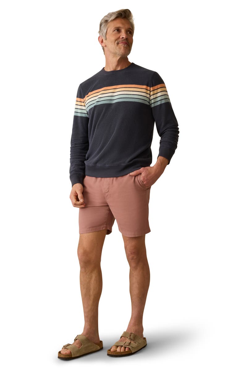 Faherty Cabana Terry Cloth Sweatshirt, Alternate, color, Seacoast Sunrise Stripe
