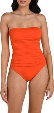 La Blanca Shirred Cutout One-Piece Swimsuit