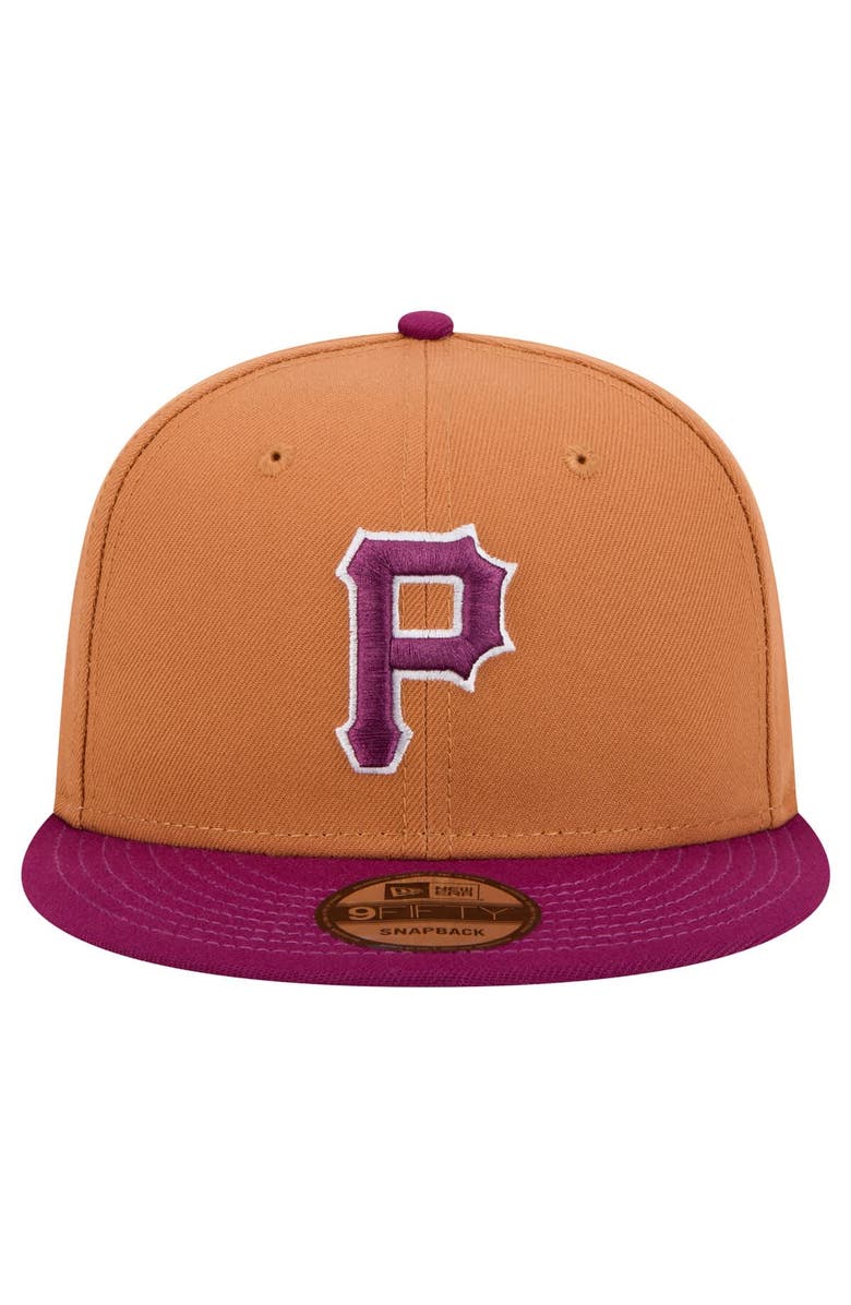 New Era Men's New Era Brown/Purple Pittsburgh Pirates Color Pack Two-Tone 9FIFTY Snapback Hat, Alternate, color, Brown