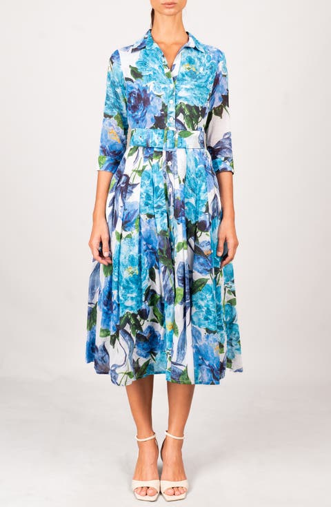 Pleated Midi Audrey Shirtdress