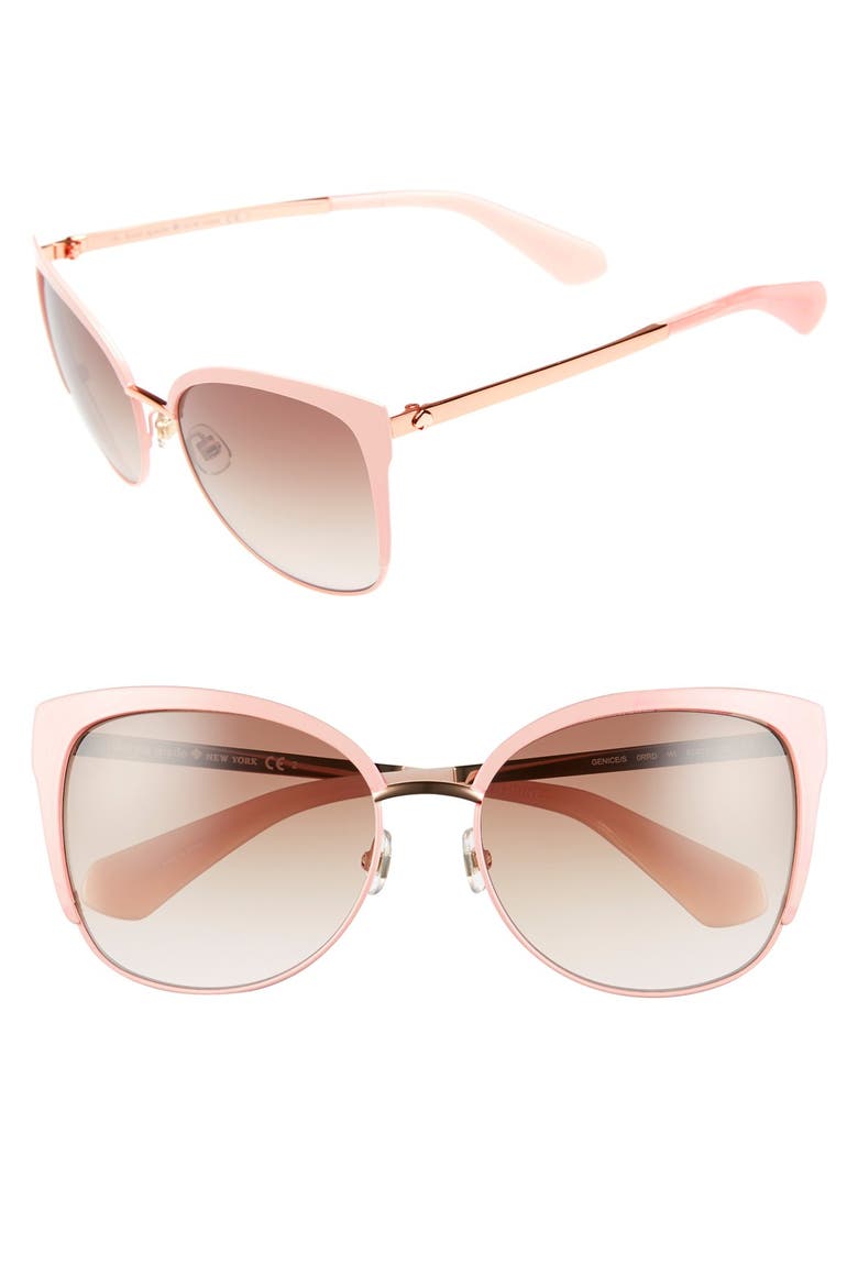 'genice' 57mm cat-eye sunglasses, Main, color, PINK/ GOLD