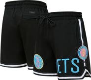 PRO STANDARD Men's Pro Standard Black Brooklyn Nets Washed Neon Shorts
