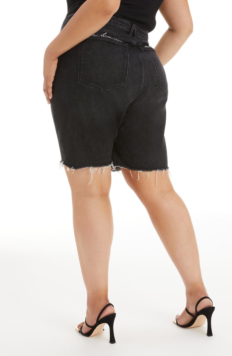 Good American Good '90s Bermuda Shorts, Alternate, color, 