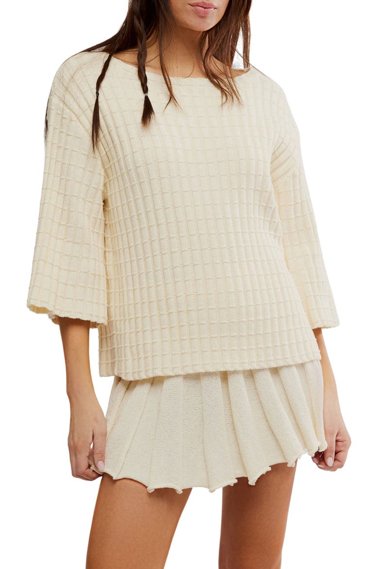 Kenzie Sweater & Skirt Set, Main, color, NATURAL