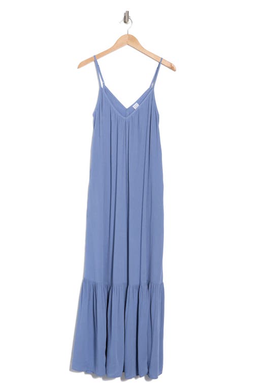 Shop Melrose And Market Gauze Tiered Maxi Dress In Blue Beyond