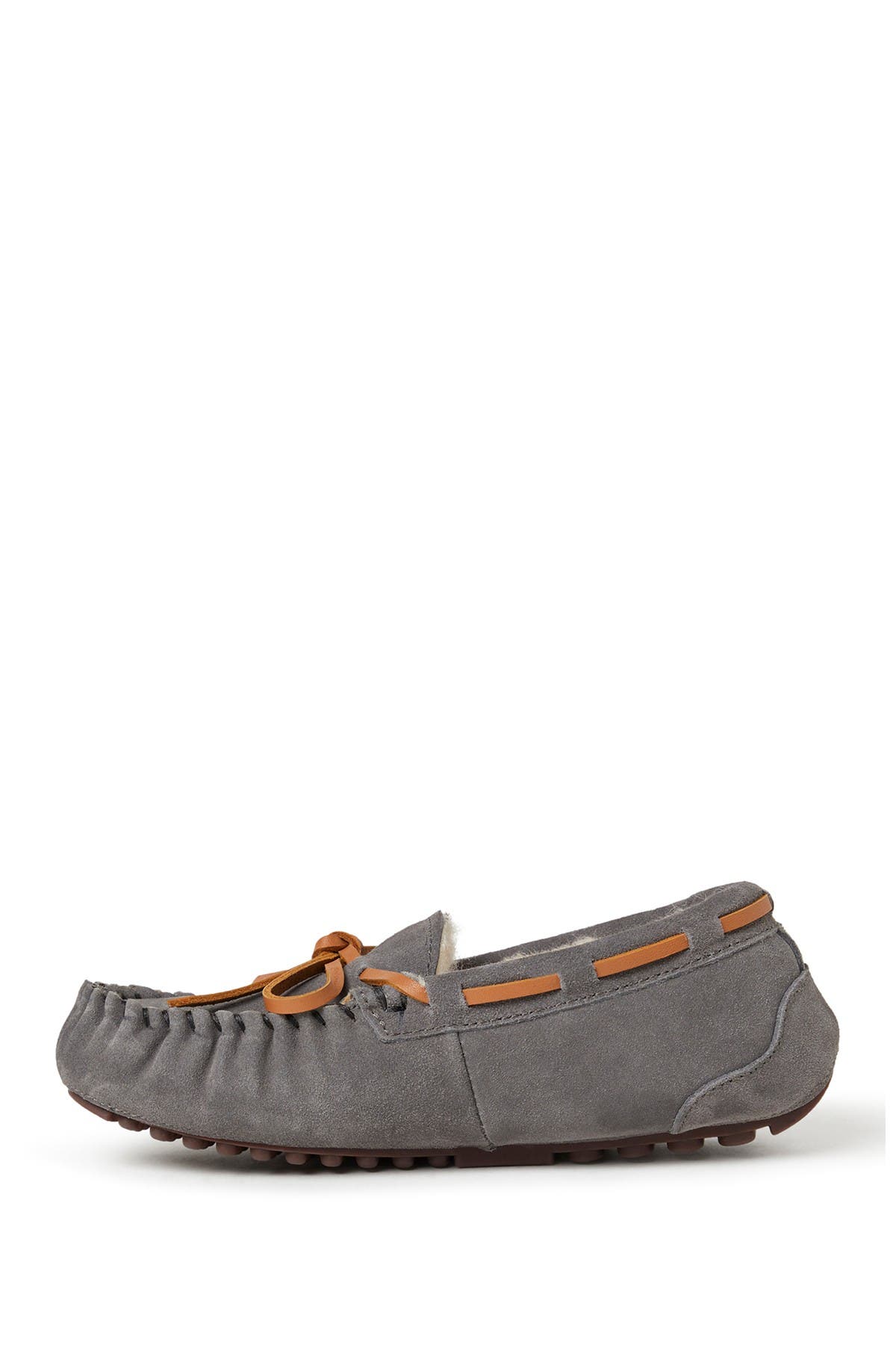 Kids' Fireside Parke Genuine Shearling Moccasin Slipper, Alternate, color, GREY