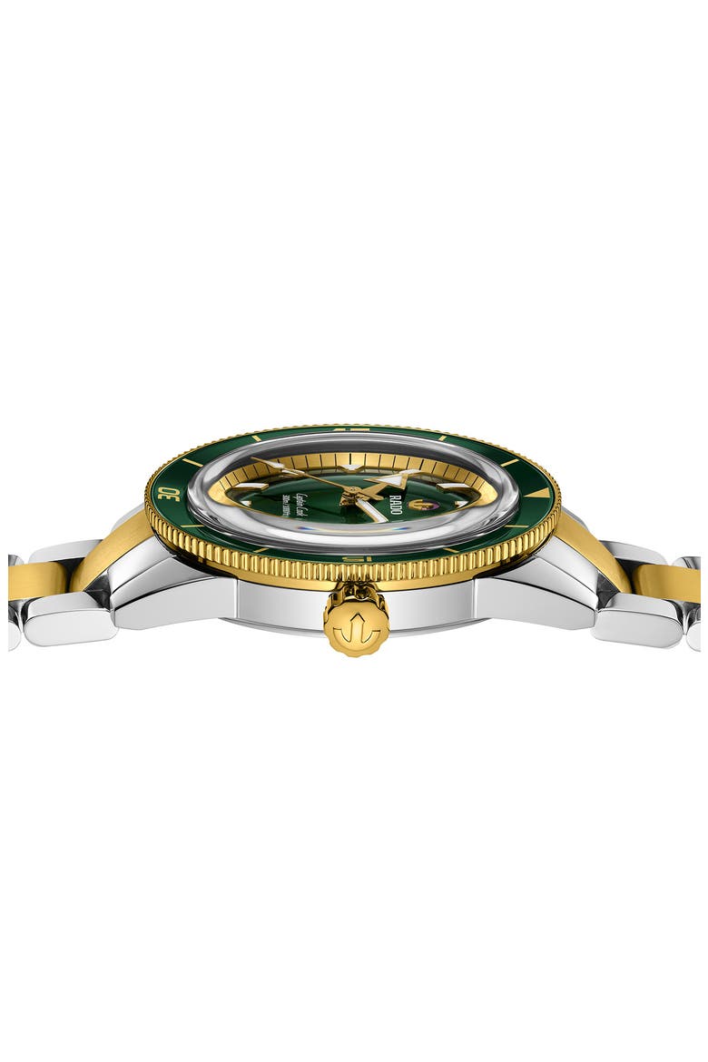Captain Cook Automatic Bracelet Watch, 42mm, Alternate, color, GREEN