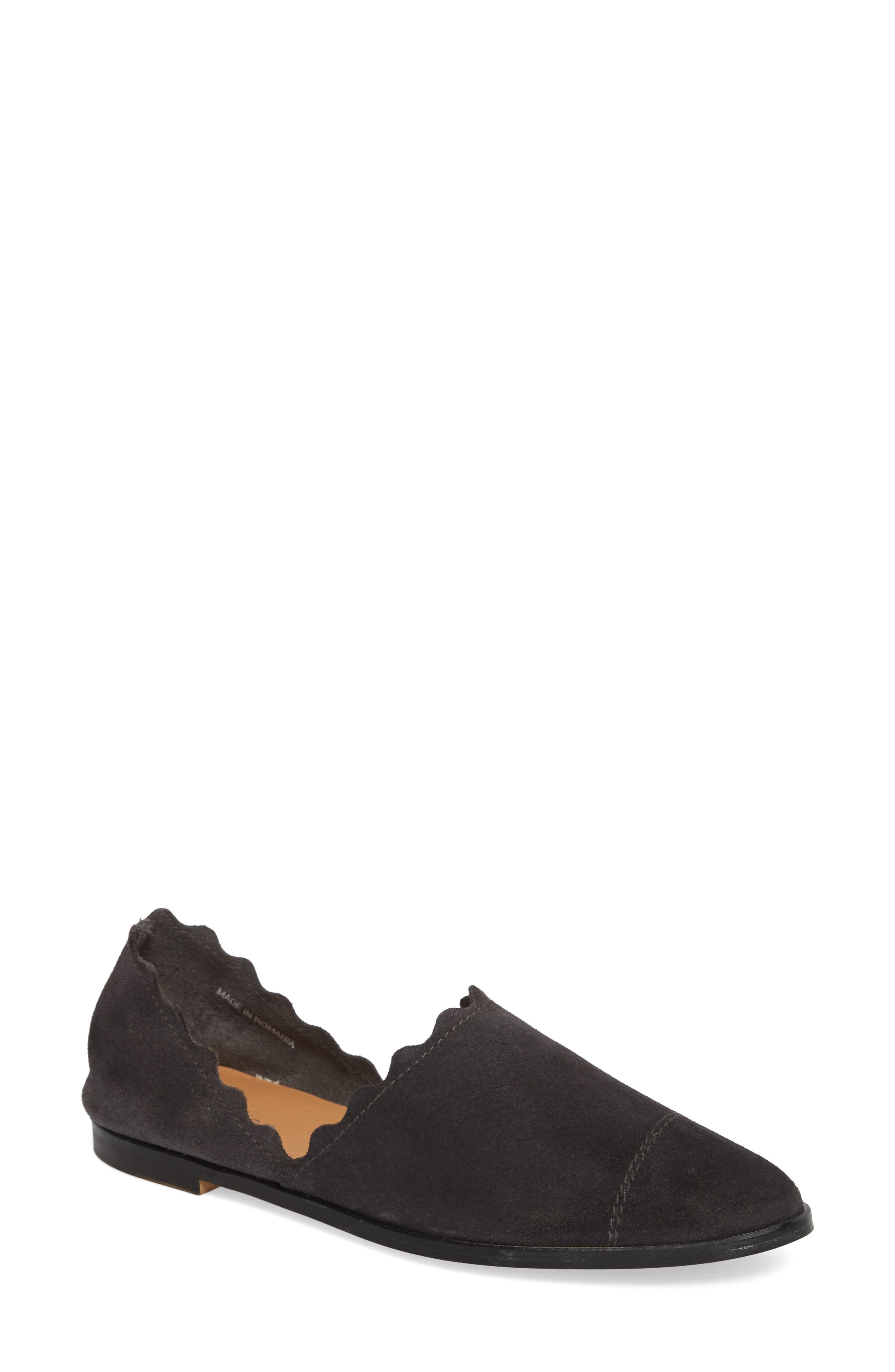 Georgette d'Orsay Flat, Main, color, INK SUEDE