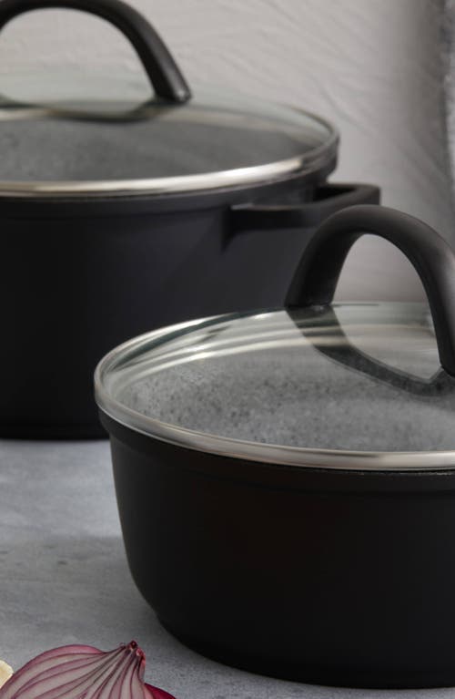 Cuisine::pro ® Stone X² 6-piece Cookware In Black