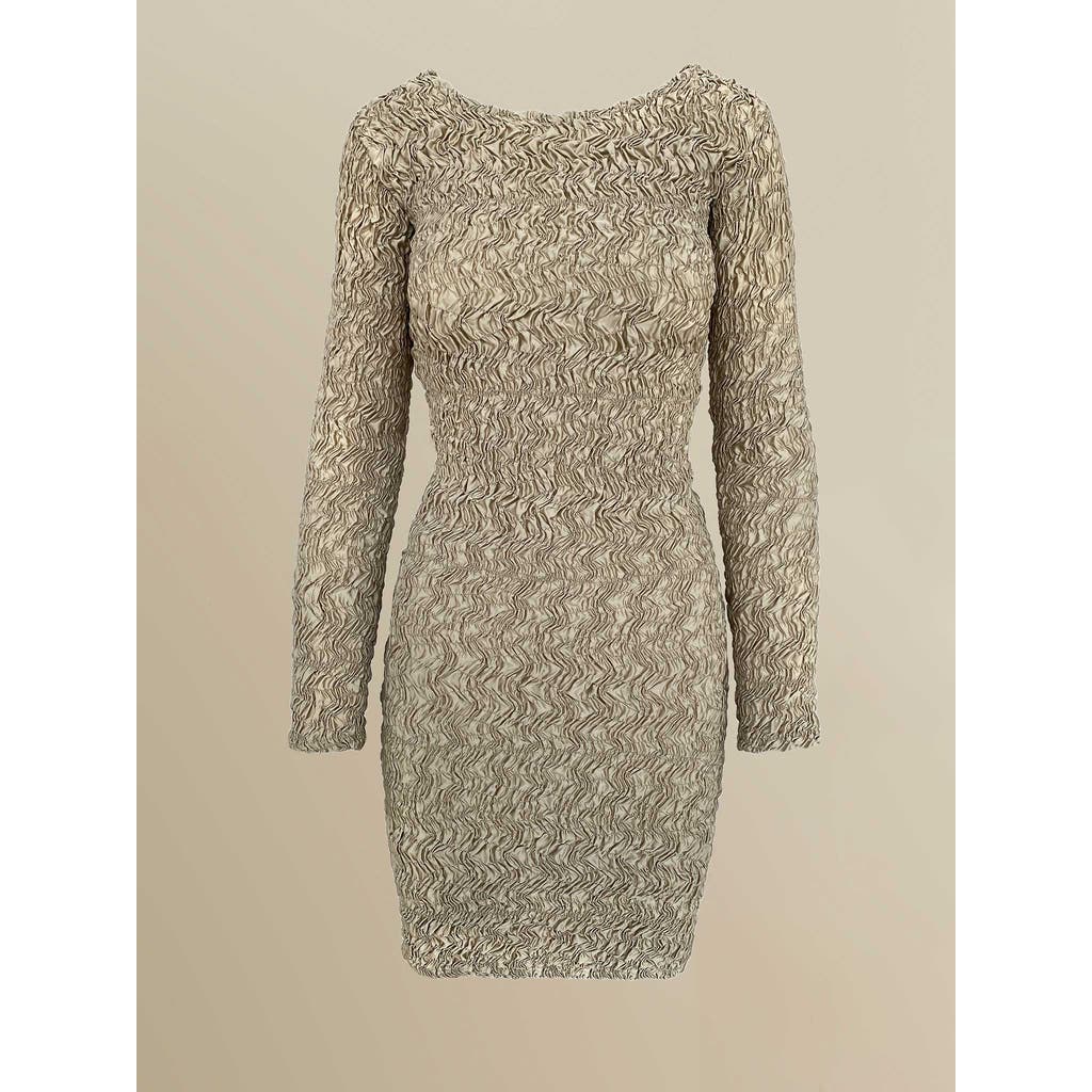 Contessa Mills Blair Cozy Elevated Cotton T-shirt Dress In Gold