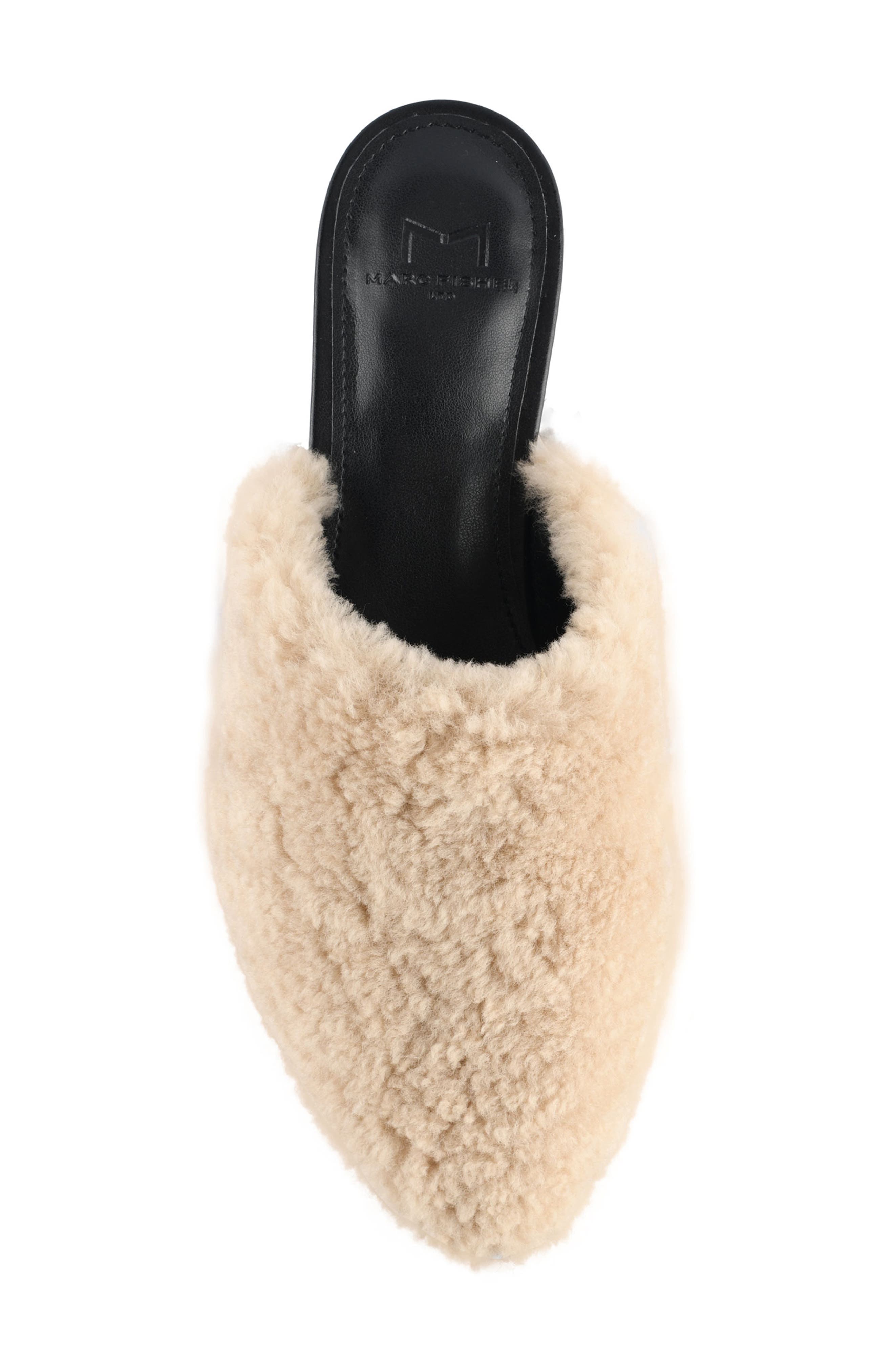 Sabrinna Genuine Shearling Mule, Alternate, color, CAMEL FABRIC