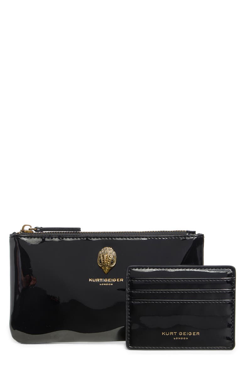 Eagle Head Pouch and Cardholder 2-Piece Set, Main, color, BLACK