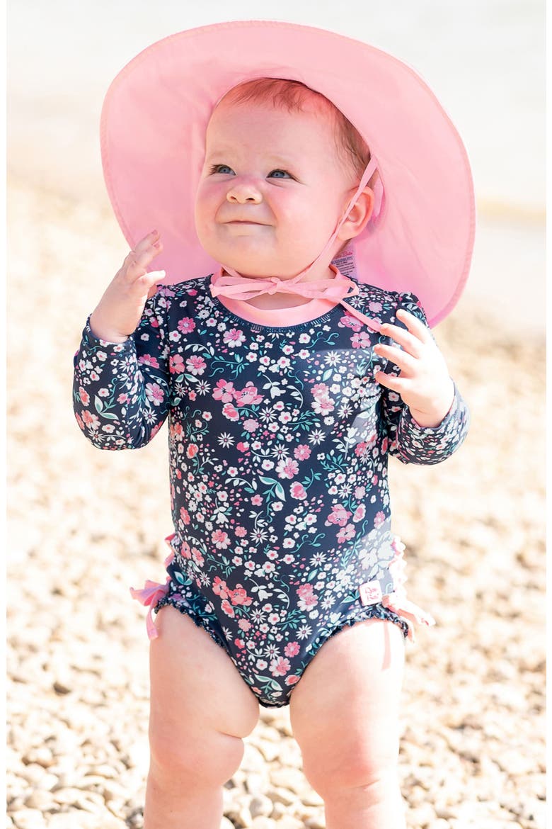 Moonlit Meadow Rashguard One-Piece Swimsuit, Alternate, color, MOONLIT MEADOW