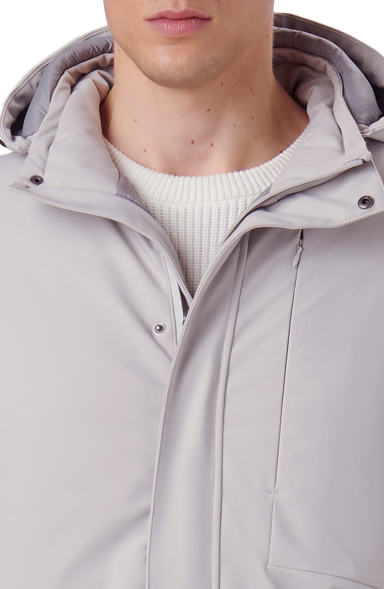 Bugatchi Full Zip Hooded Bomber Jacket, Alternate, color, 