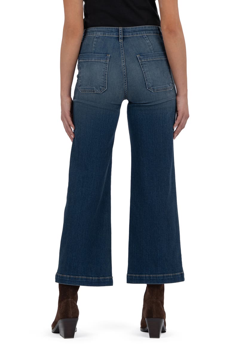 KUT from the Kloth Meg Utility Pocket High Waist Wide Leg Jeans, Alternate, color, Reflective