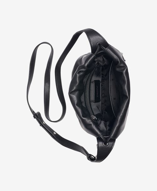 Dkny Channing Small Drawstring In Black/silver