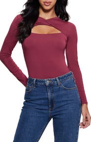 GUESS Mena Cutout Long Sleeve Top