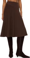 SPANX® Draped High Waist Midi Skirt