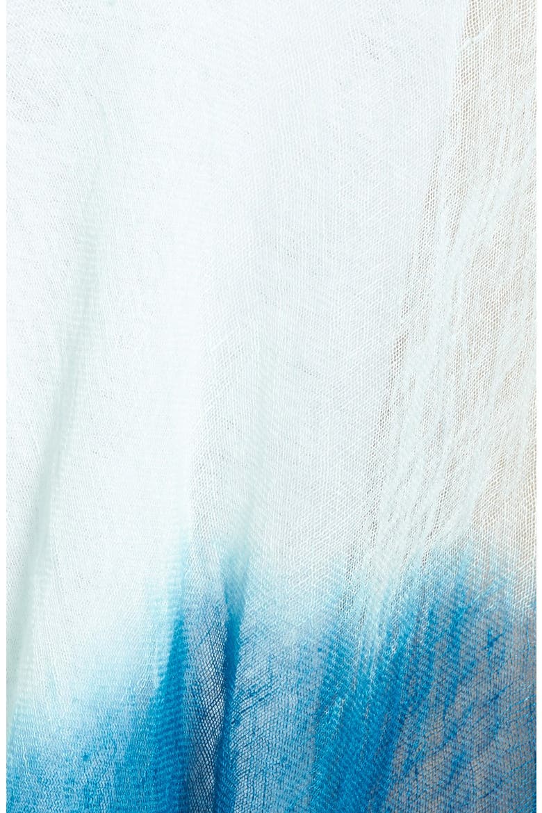 Hand Dyed Linen Scarf, Alternate, color, JEWEL