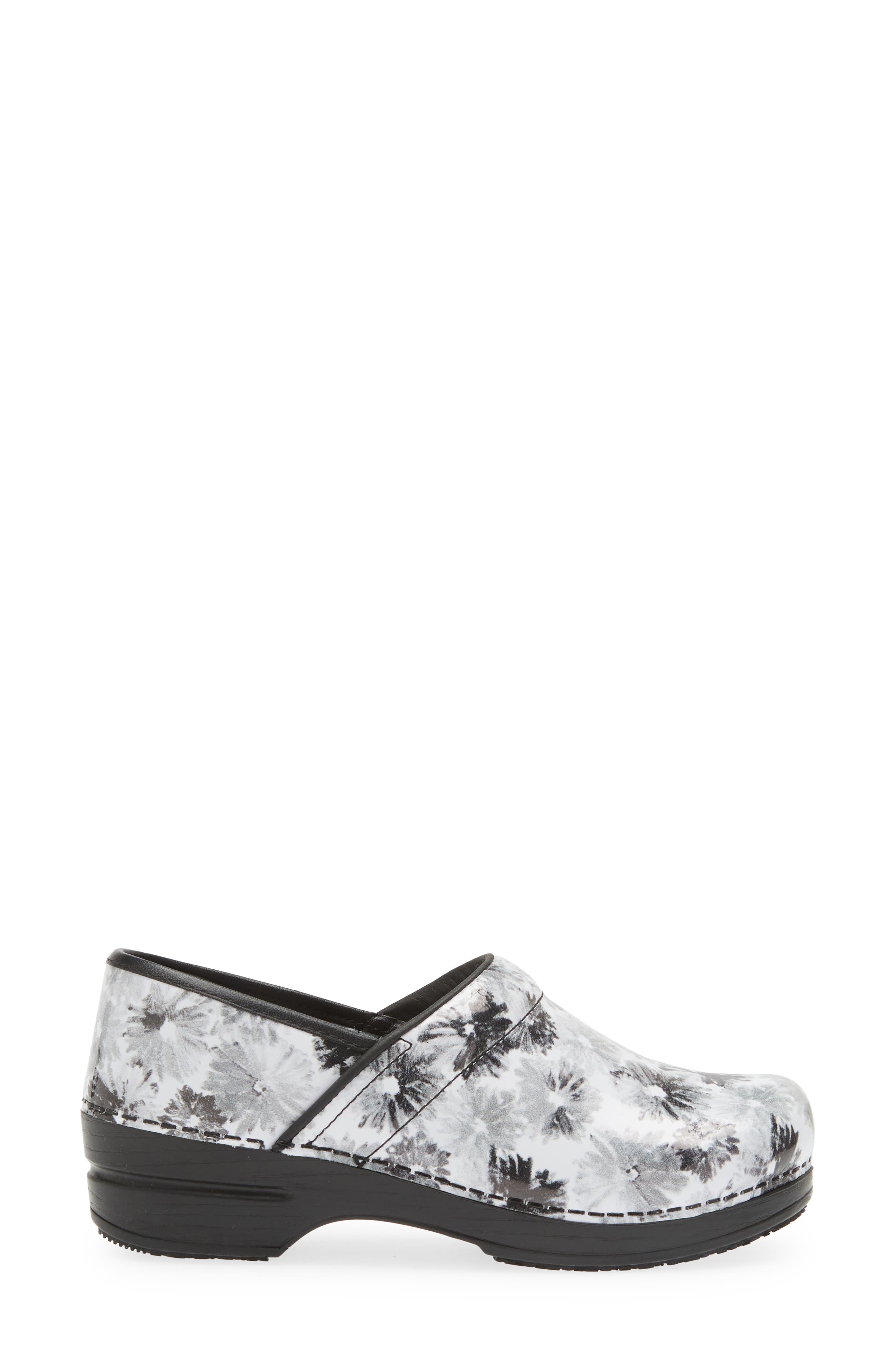 Sanita Inkwell Print Clog, Alternate, color, Black