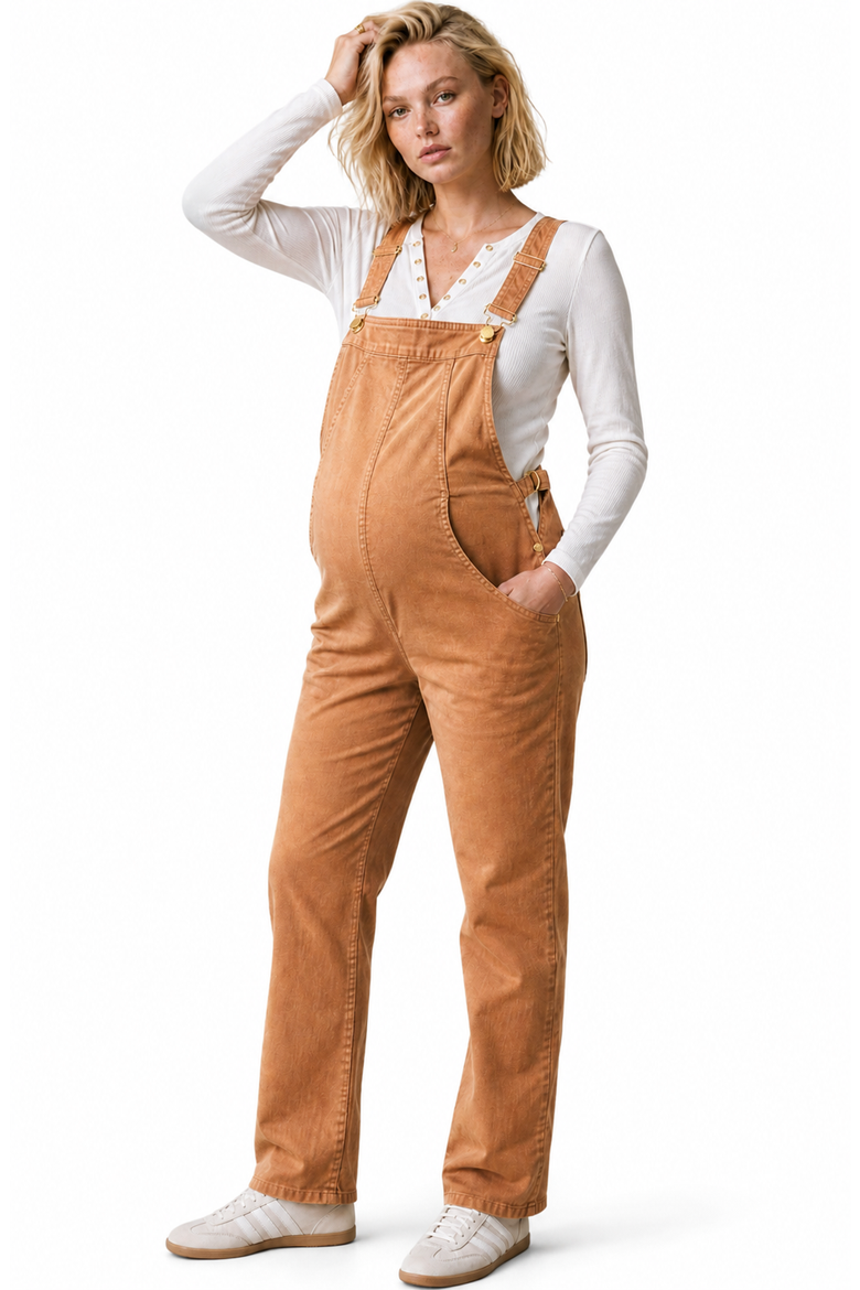Maternity & Nursing Overall Andy, Main, color, Camel