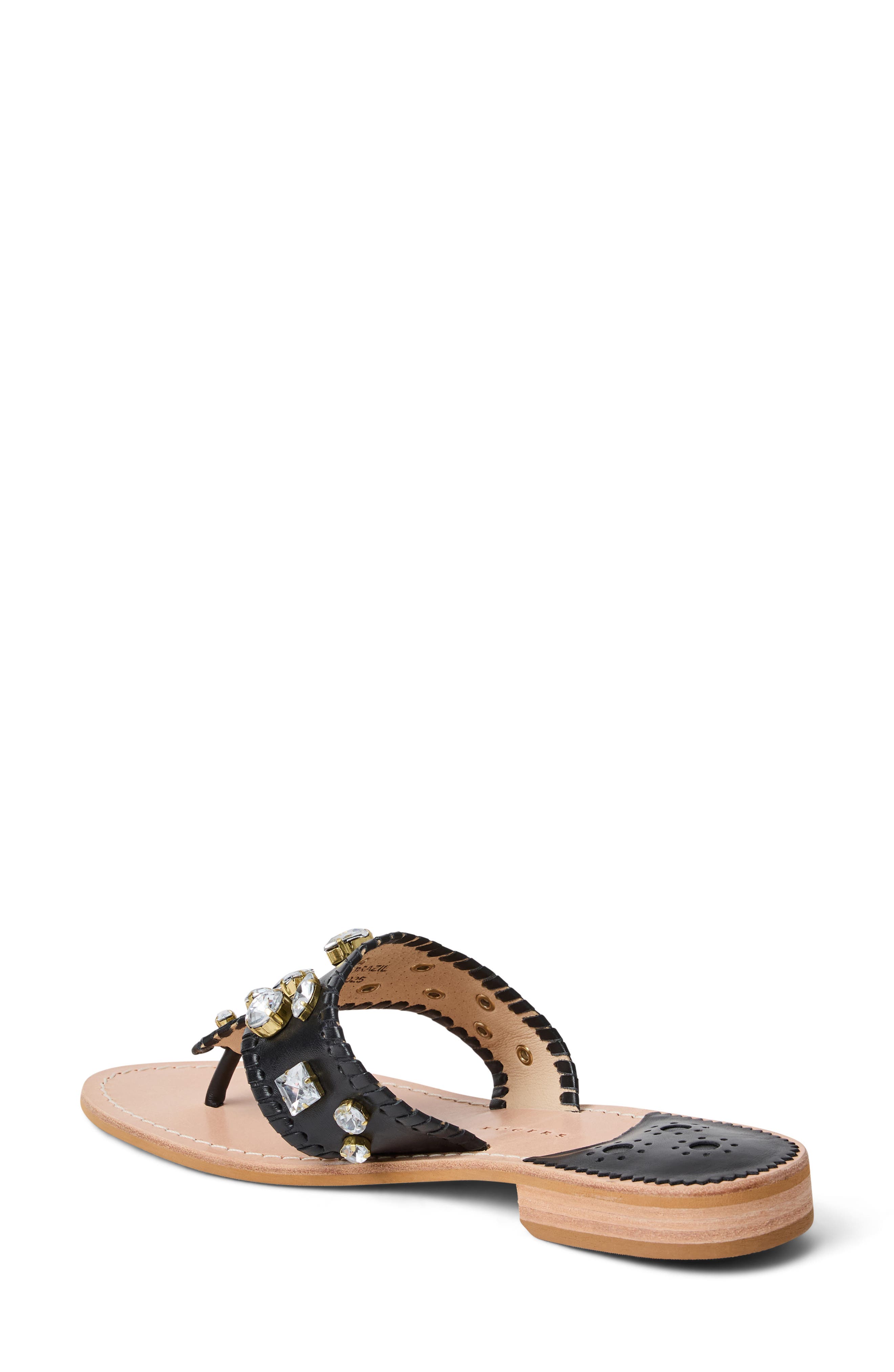 Jack Rogers Jacks Jewel Flip Flop, Alternate, color, Black