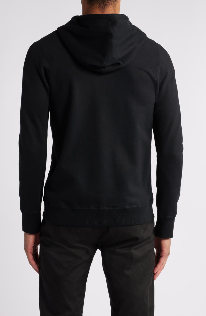 Reigning Champ Midweight Terry Slim Zip Hoodie, Alternate, color, Black