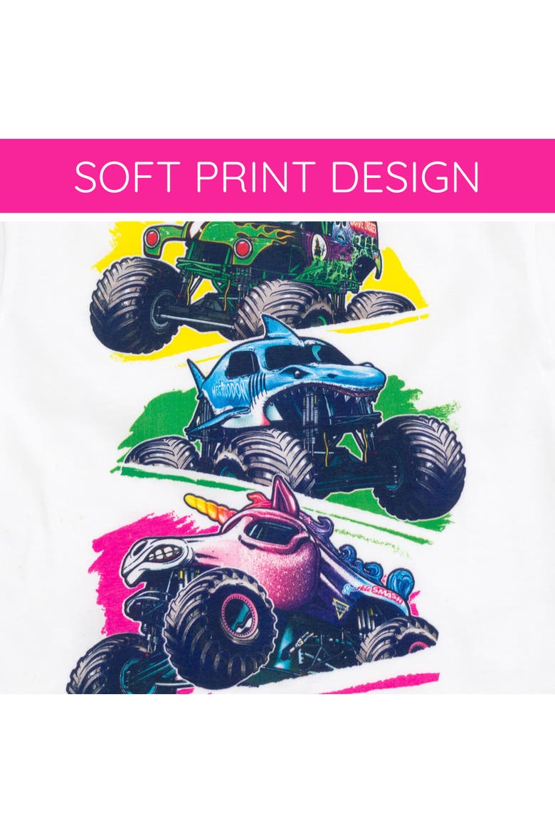 2-Piece T-Shirt and Bike Shorts Set, Alternate, color, White Hot Pink