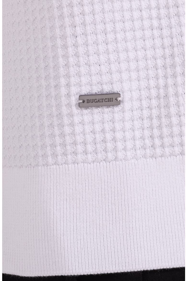 Waffle Stitch Polo Sweater, Alternate, color, WHITE