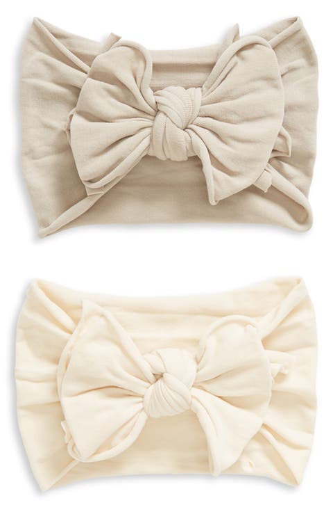 Le Enfant Cashmere Little Bow 2PK - Cream Le Enfant Cashmere Little Bow 2PK - Cream